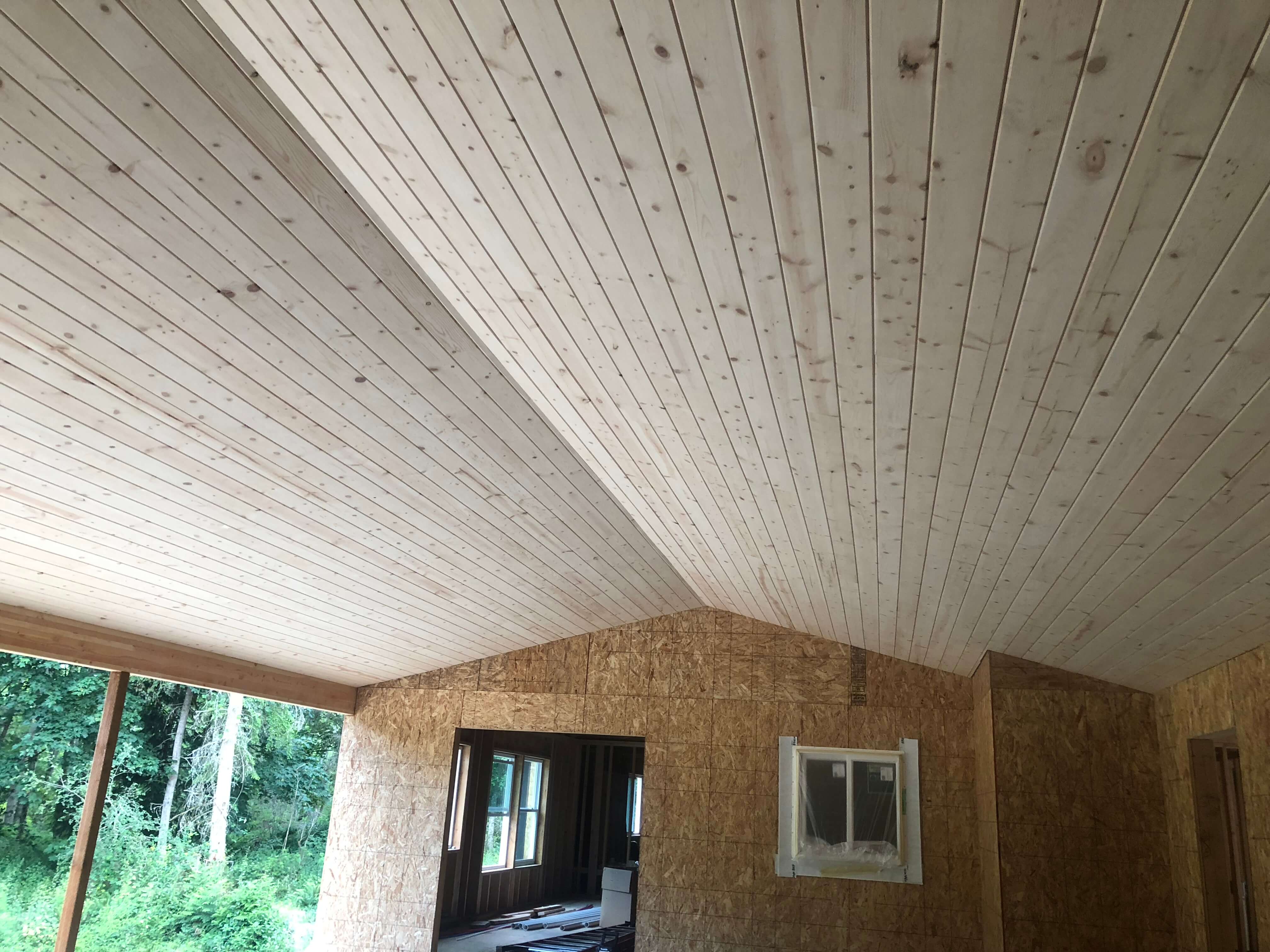 Pine Tongue & Groove Soffits Project RS Construction Services LLC